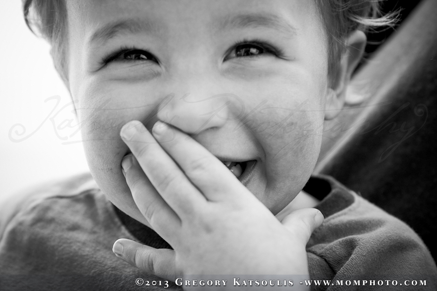 giggling boy